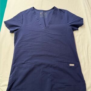 Figs Women's Deep Blue Short Sleeve Top